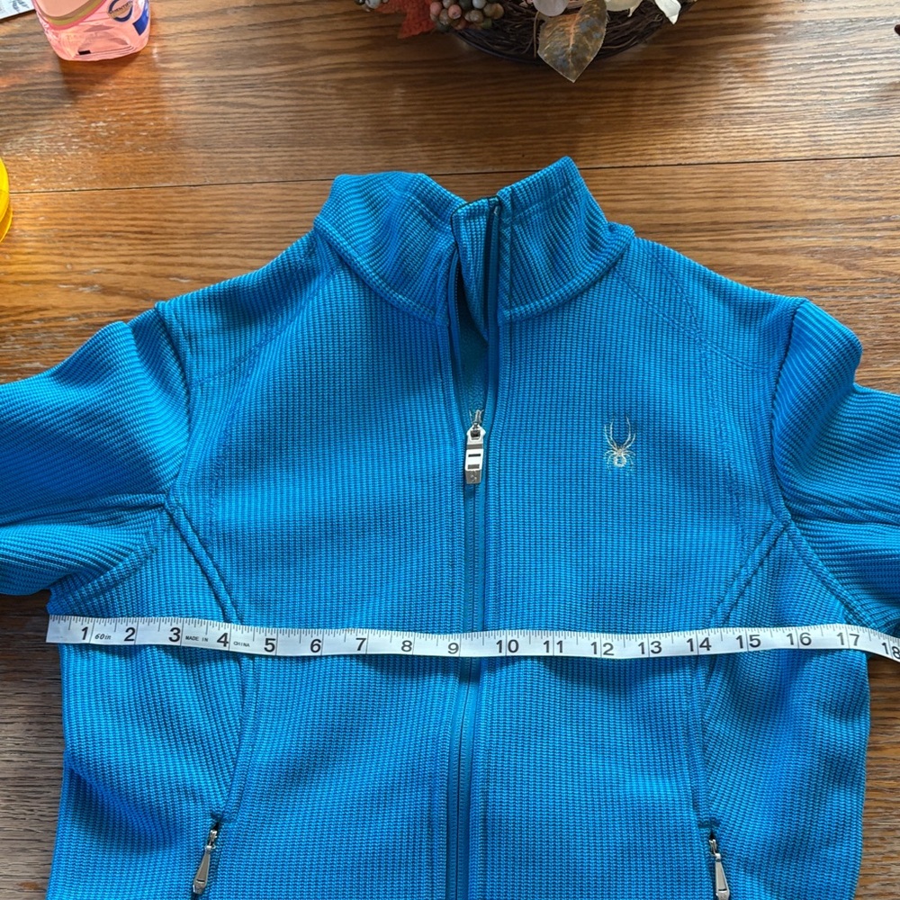 Spyder Electric Blue Ribbed Jacket - Picture 8 of 9